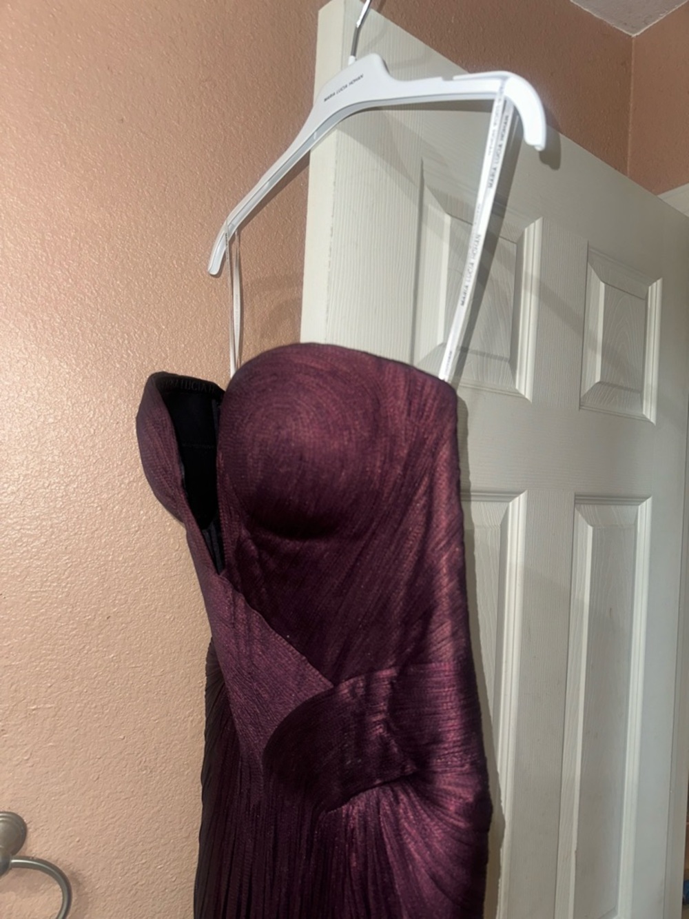 Maria Lucia Hohan Andora Pleated Strapless Gown - Picture 6 of 9